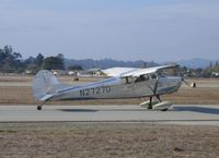N2727D @ WVI - 1952 Cessna 170B taxying at Watsonville, CA - by Steve Nation