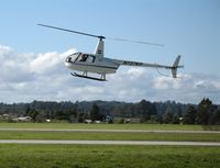 N727KP @ WVI - 2004 Robinson R-44 landing at Watsonville, CA - by Steve Nation