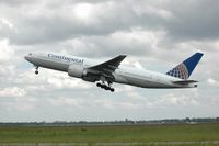 N78003 @ AMS - Continental 777 taking off from Schiphol airport. - by Henk van Capelle