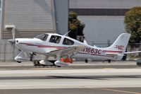 N1663C @ SMO - Olson Aviation LLC 2003 Cirrus SR22 N1663C departing RWY 21. - by Dean Heald