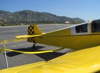 N9293 @ SZP - 1974 Ries Jodel F-12, Franklin 4B1 130 Hp, angled aileron actuator hinge - by Doug Robertson