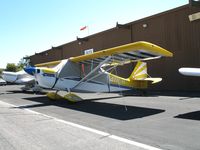 N411LR @ PAO - 1992 American Champion Aircraft 8KCAB Tweety with cockpit covered on a sunny Saturday afternoon @ Palo Alto Municipal Airport, CA - by Steve Nation