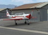 N124YK @ SZP - 1984 Intreprinderea de Avioane Bacau-Romania (Yakovlev) YAK 52, Vedeneev MP-14P 9 cylinder air cooled radial 360 Hp, engine warmup - by Doug Robertson