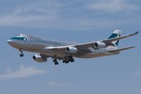 B-HUK @ LAX - Cathay Pacific Cargo B-HUK (FLT CPA882) from Hong Kong Int'l (VHHH) on final approach to RWY 25L. - by Dean Heald