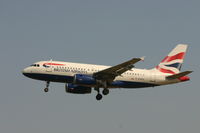 G-EUPV @ BRU - flight BA392 is about to land on rwy 25L - by Daniel Vanderauwera