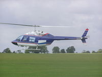 G-OCFD @ EGBK - JetRanger landing at Sywell - by Simon Palmer