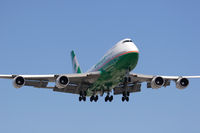 B-16412 @ LAX - EVA Air B-16412 (FLT EVA12) from Taipei, Taiwan - Chiang Kai Shek Int'l (RCTP) on final approach to RWY 24R. - by Dean Heald