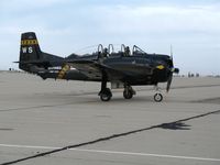 N528TC @ MER - North American T-28C BuAer 146253 painted as VMF-323 WS/- for West Coast Formation Clinic weekend @ Castle AFB, CA - by Steve Nation