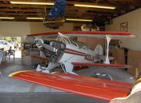 N321JS @ SZP - 1992 Aviat PITTS S-2B, Lycoming AEIO-540, maintenance, N99UX CASSUTT III M RACER wing foreground - by Doug Robertson