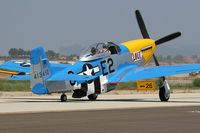 N51TK @ CMA - North American P-51D taxiing at Camarillo Airport (CMA). - by Dean Heald