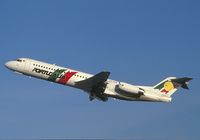 CS-TPB @ LIS - Portugalia Fokker 100 taking off at LIS - by Yakfreak - VAP