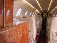 N444CX @ KBLM - galley and seats view from cockpit - by William Hughes