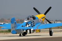 N51TK @ CMA - North American P-51D taxiing at Camarillo Airport (CMA). - by Dean Heald