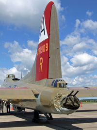 N93012 @ IAG - OOPS! ( the tail gunner was unhurt) - by Jim Uber