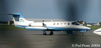 N606SM @ ECG - Just in, and freshly off-loaded Lear - by Paul Perry