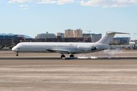 N315FV @ LAS - Finova Capital Corporation N315FV touching down on RWY 25L. - by Dean Heald