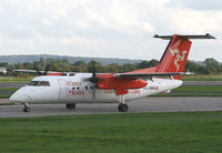 OE-HBB @ EGCC - Manx Dash 8 - by Kevin Murphy