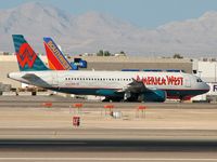 N627AW @ KLAS - America West / 1989 Airbus Industrie A320-231 / ...with a new Southwest tail added! - by SkyNevada - Brad Campbell