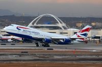 G-BNLO @ LAX - British Airways G-BNLO (FLT 282) departing RWY 25R enroute to London Heathrow (EGLL) in the last minutes of light. - by Dean Heald