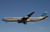 9K-AND @ LHR - 9K-AND  Airbus A340-313  Kuwait Airways - by Mark Giddens