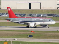 N348NB @ DTW - still painted like a bowling shoe - by Florida Metal