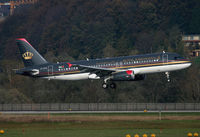 JY-AYD @ ZRH - short final RWY 14 - by Karl Haller