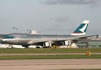 B-HIH @ EGCC - Shiny Cathay 747 - by Kevin Murphy