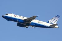 N804UA @ LAX - United Airlines N804UA (FLT UAL234), with a mis-matched painted radome, climbing out from RWY 25R enroute to Dallas Fort Worth Int'l (KDFW). - by Dean Heald