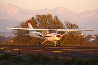 N48204 @ SMO - 1979 Cessna 152 N48204 performing pre-departure preparation prior to taking off from RWY 21. - by Dean Heald