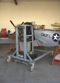 N151RK @ SZP - Reciprocating engine run stand for Corvette LS6 400 Hp engine adapted to 70% scale TF-51 Mustang at SZP's Area 51 - by Doug Robertson