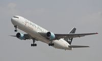OE-LAY @ VIE - Austrian B 767 color StarAlliance climbing out of RWY 29 - by Dieter Klammer