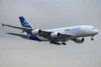 F-WWOW @ LAX - Airbus Industries A380-841 F-WWOW (c/n 1) on short-final to RWY 24R for it's innaugural visit to U.S. soil. Although the weather wasn't the best, it was still an historic event to witness. - by Dean Heald