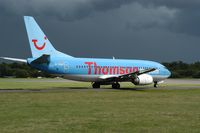 G-THOF @ BOH - THOMSONFLY 737 - by Patrick Clements