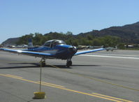 N8667H @ SZP - 1947 North American NAVION, 285 Hp Continental conversion, Young Eagles Program flight-ages 7-17 eligible, taxi to Rwy 04 - by Doug Robertson