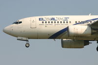 4X-EKE @ BRU - arrival of flight LY331 - by Daniel Vanderauwera