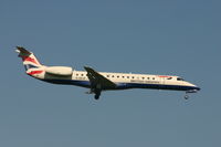 G-ERJF @ BRU - flight BE7181 is descending to rwy 02 - by Daniel Vanderauwera