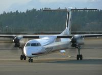 N407QX @ KSEA - Evening arrival at Seatac - by Sergey Kustov