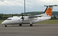 D-BIER @ SCN - DHC-8-102, the new Cirrus Airlines logo bird - by Volker Hilpert