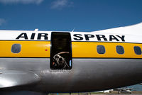 C-GHZI @ CYQF - Air Spray Lockheed Electra APU - by Yakfreak - VAP