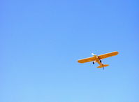 N4155U @ SZP - 1993 Piper PA-18-150 SUPER CUB, Lycoming O-320 150 Hp, oversize tires, takeoff climb Rwy 22 - by Doug Robertson