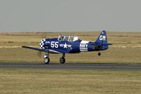 N7648E @ KAKO - Gary and the SNJ headed home - National Radial Engine Exhibition 2007 - Akron Colorado - by John Little