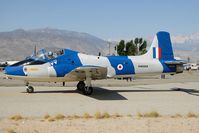N400LT @ BIH - 1970 BAC Jet Provost T.5A taxiing to parking after landing on RWY 30. - by Dean Heald