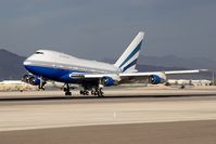 VP-BLK @ LAS - Las Vegas Sands Corporation's 1979 747SP-31 VP-BLK, from Tel Aviv Ben Gurion (LLBG) landing on RWY 25L. Originally with TWA as N58201, then in UAE as A6-SMR, then in US as N992MS. - by Dean Heald