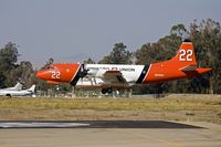 N922AU @ SMX - Landing at Santa Maria Airport fighting the Zaca Fire - by Cathy L. Gregg