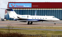 N827GA @ EGGW - Gulf 1159C pulls off stand to depart Luton - by Terry Fletcher