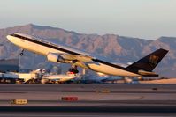 N144UP @ LAS - UPS N144UP - 2002 Airbus A300 F4-622R - N144UP (FLT UPS9817) making a steep rotation/climbout from RWY 25R enroute to Bob Hope Burbank Airport (KBUR). - by Dean Heald