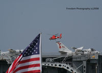 6575 @ UNKN - This was a fly over at the USS Yorktown.  I have no idea what type of helicopter.  If you know drop me a line. - by J.B. Barbour