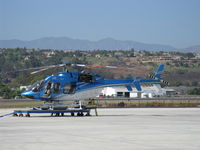 N618AC @ CMA - 1997 Bell 407, one Rolls Royce (Allison) 250-C47 turboshaft with FADEC, 814 shp for takeoff, 700 shp continuous, maintenance - by Doug Robertson