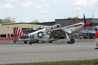 N251MX @ YIP - P-51C Betty Jane - by Florida Metal