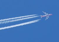 VH-OEJ - I did not know what this was at the time it flew over Denver, Colorado heading North East. Looks like (Wunala Dreaming) of Qantas. - by Bluedharma